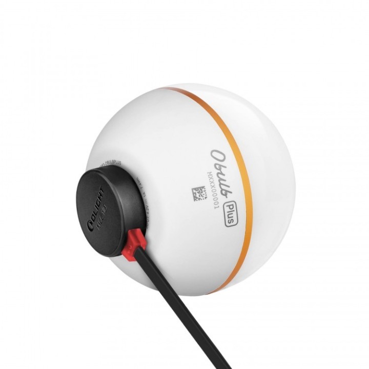 Lampă RGB Olight Obulb Plus cu control din aplicație — Alb — încărcare magnetică