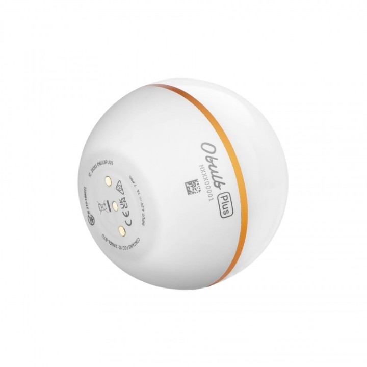 Lampă RGB Olight Obulb Plus cu control din aplicație — Alb — bază și contacte