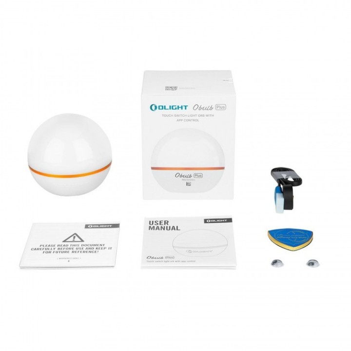 Lampă RGB Olight Obulb Plus cu control din aplicație — Alb — pachet