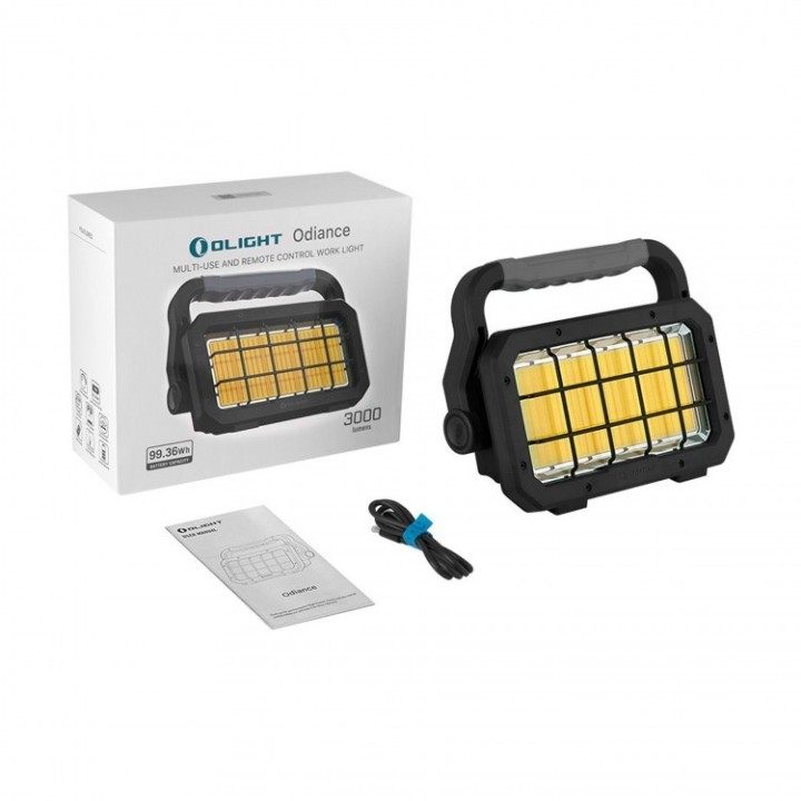Proiector Olight Odiance cu telecomandă și powerbank — pachet