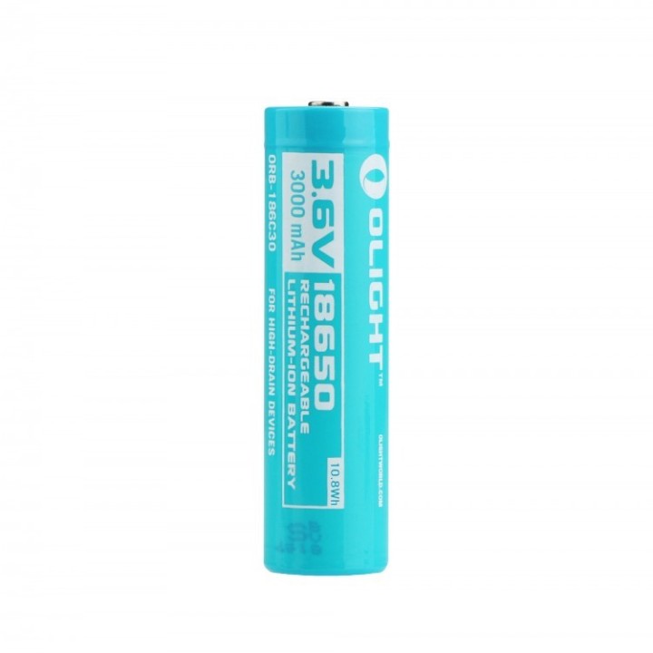 Acumulator Olight 18650 dedicat H2R, 3.000 mAh — detaliu și utilizare