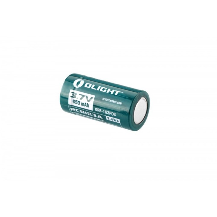 Acumulator Olight 16340 dedicat, 650 mAh — detaliu și utilizare