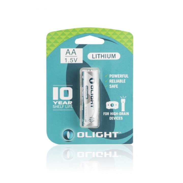Baterie Olight AA cu litiu, 1,5 V, nereîncărcabilă — detaliu și utilizare