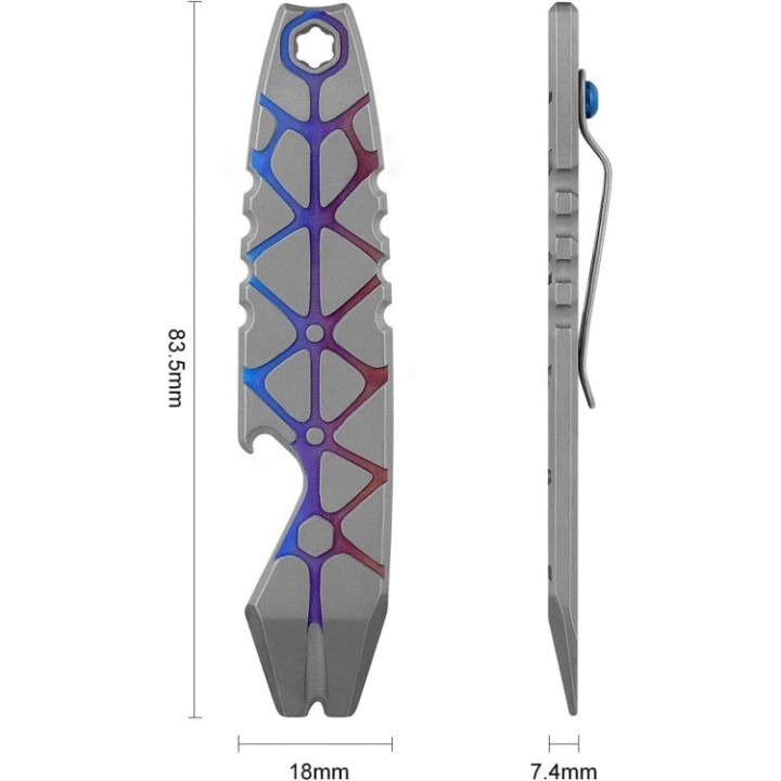 Unealtă Olight Otacle 2 Mini din titan — detaliu și utilizare