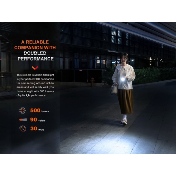 Fenix E03R V2.0 – Grey – detaliu/prezentare 3