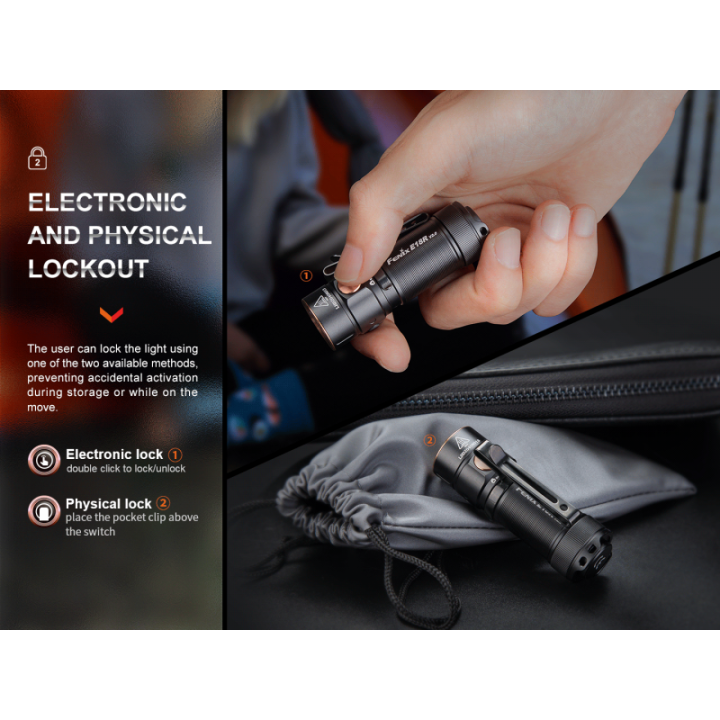 Fenix E18R V2.0 – Black – detaliu/prezentare 5