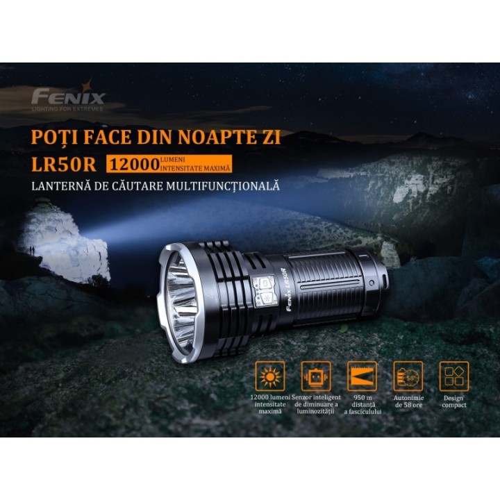 Fenix LR50R – detaliu/prezentare 2
