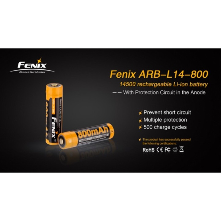 Acumulator Fenix ARB-L14-800, 14500, 800 mAh — detaliu 1