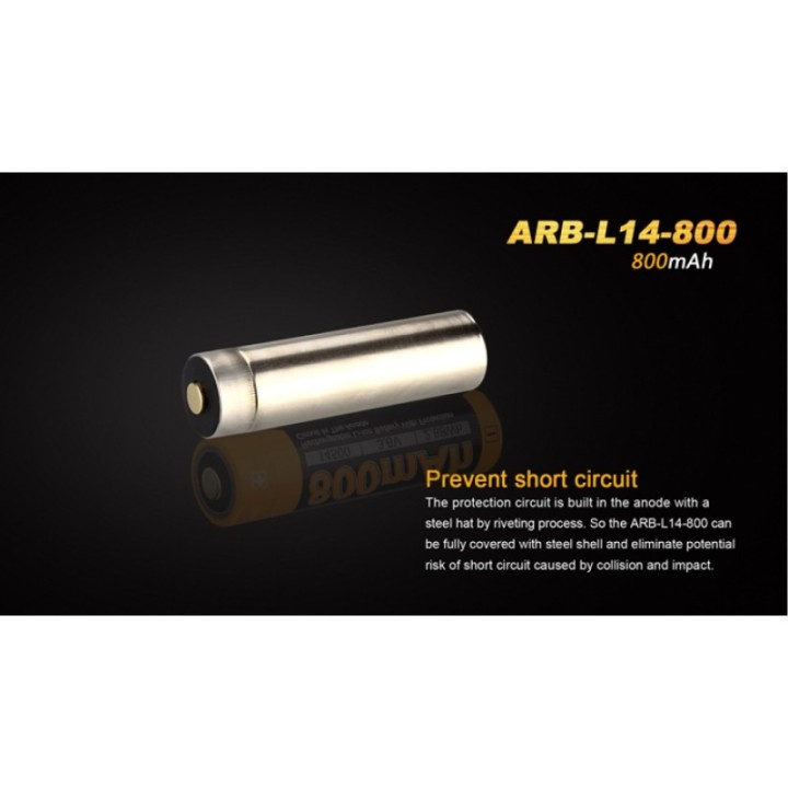 Acumulator Fenix ARB-L14-800, 14500, 800 mAh — detaliu 2