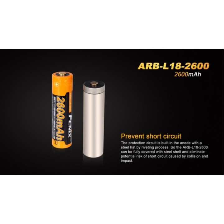 Acumulator Fenix ARB-L18-2600, 18650, 2.600 mAh — detaliu 2