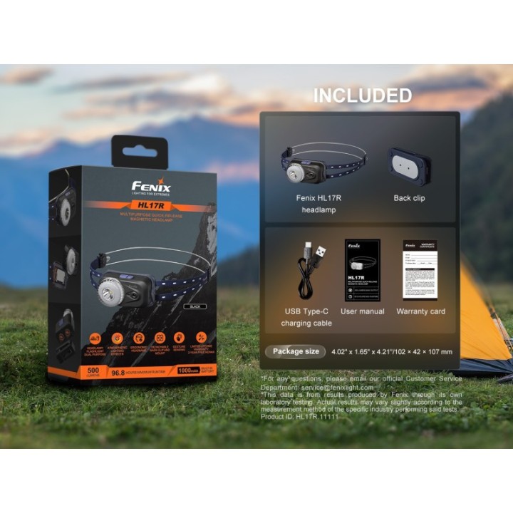 Fenix HL17R Black – detaliu 3