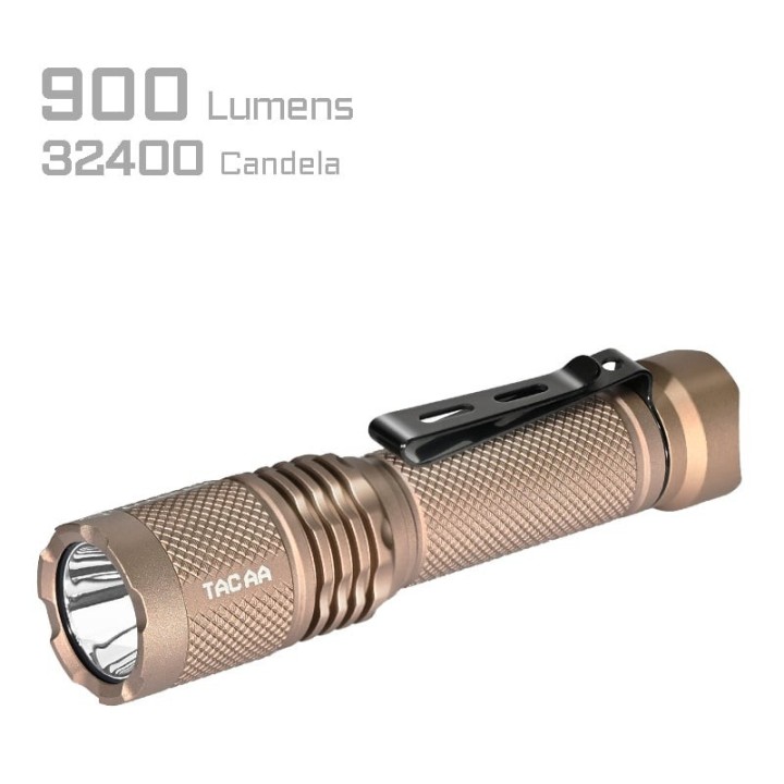 Lanternă Acebeam TAC AA 2.0 Desert, 900 lm, 360 m