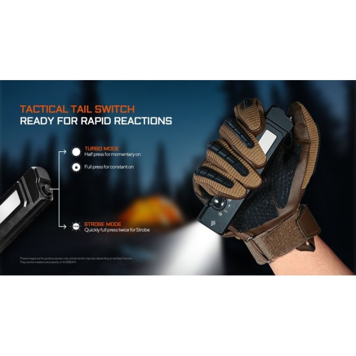Acebeam UC25-BLACK – Comutator posterior