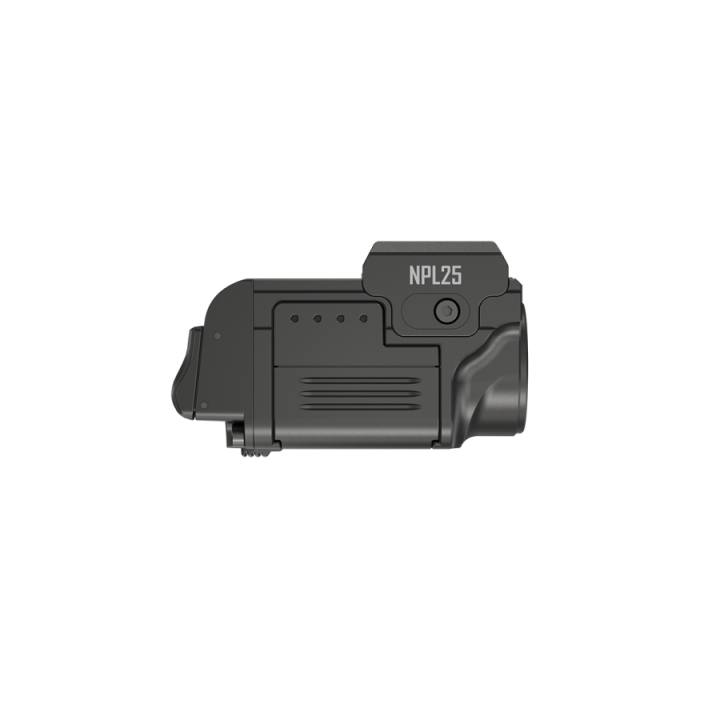 Nitecore NPL25 — lanternă pentru șină, 900 lm, încărcare magnetică — detaliu și utilizare