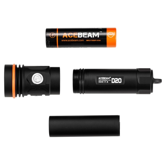 Acebeam D20 - Lanterna scufundari reincarcabila Acebeam - 8