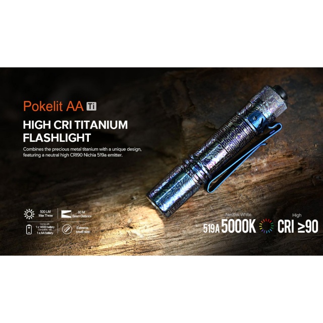 Acebeam Pokelit AA Titanium - Lanterna reincarcabila EDC