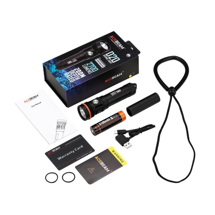 Acebeam D20 - Lanterna scufundari reincarcabila Acebeam - 13