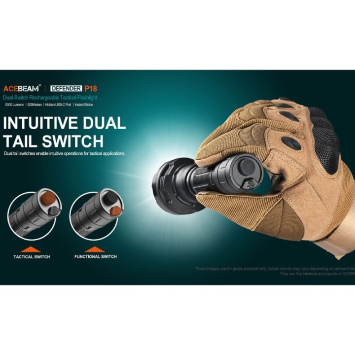 Acebeam P18 — lanternă USB-C, 5000 lm | Elanterna