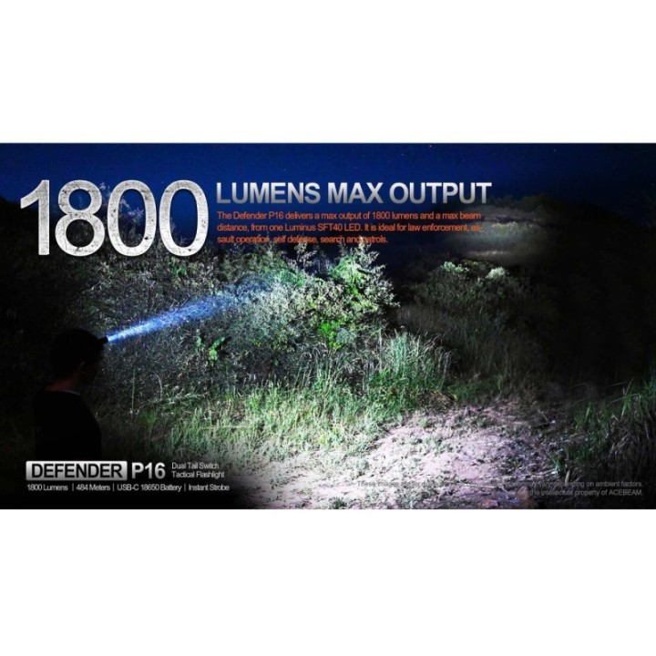 Acebeam P16 — lanternă compactă, 1800 lm | Elanterna