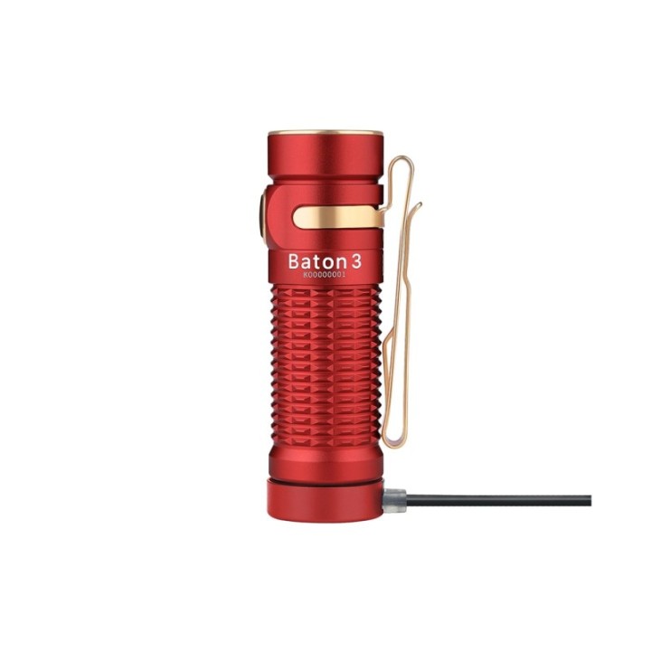 Olight Baton 3 Red - Lanterna reîncărcabilă | Elanterna