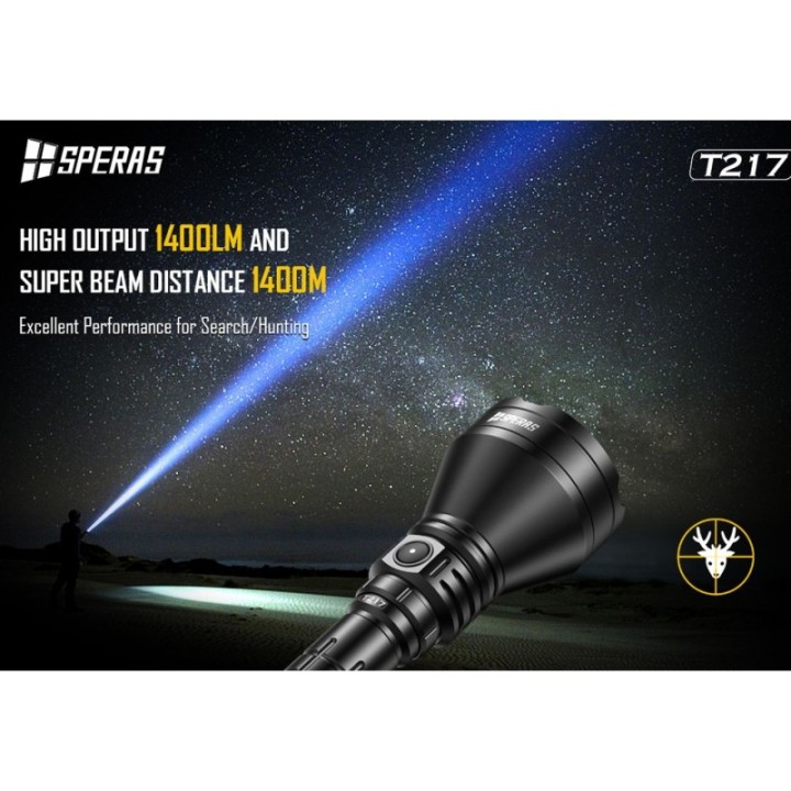 Kit vanatoare lanterna Speras T217K, 1400lm, 1400 metri iluminare