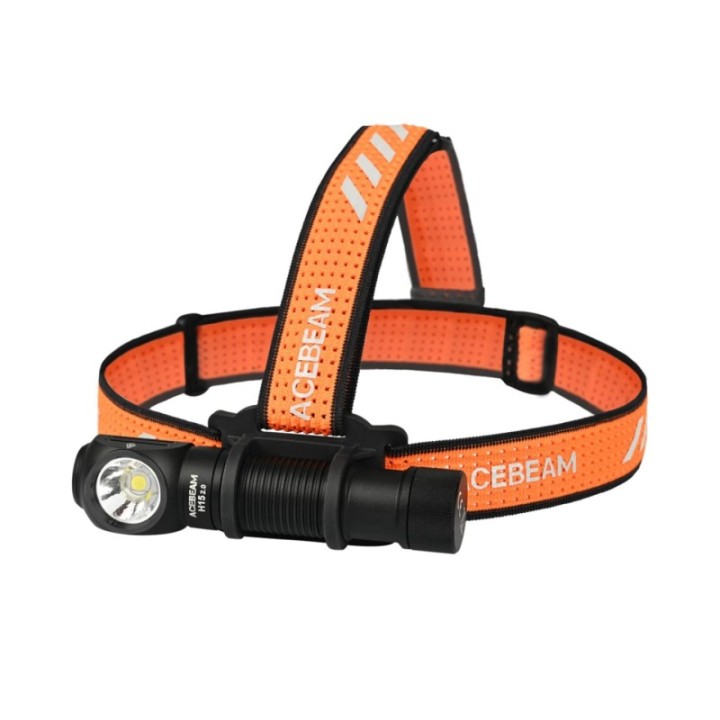 Acebeam H15 2.0 — frontală USB-C, alb și roșu | Elanterna
